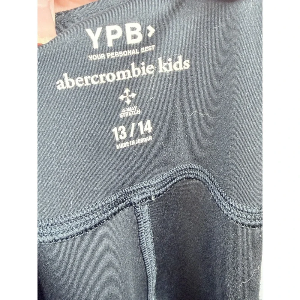 Abercrombie Kids YPB Flare Leggings Girls 13/14 Black Athletic Yoga Pants‎